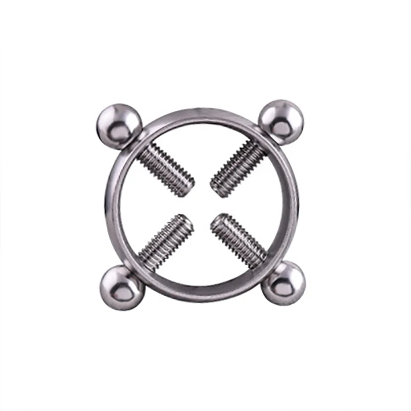 2 шт. поддельных колец на соске без прокалывания груди, винтовой крепеж из нержавеющей стали, модное украшение для тела для сексуальных женщин, подарок ювелирных изделий.