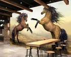 Самоклеящиеся обои любого размера на заказ, настенные 3D-обои с изображением животных, лошадей, гостиной, спальни, фона под телевизор, водонепроницаемые