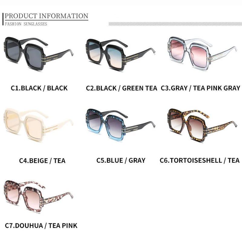 Солнцезащитные очки Emosnia UV400 женские классические винтажные квадратные большие