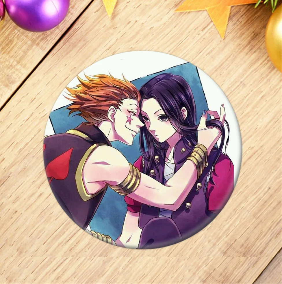 Металлическая брошь в виде мультяшного персонажа Hunter X бейж с дисплеем булавка