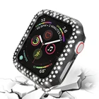 Чехол-бампер с алмазами защитный чехол для Apple Watch серии 6 54321 SE 38 мм 42 мм для Iwatch 40 мм 44 мм аксессуары для смарт-браслета