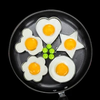 5pcsset stainless steel cute shaped fried egg mold pancake rings mold kitchen tool