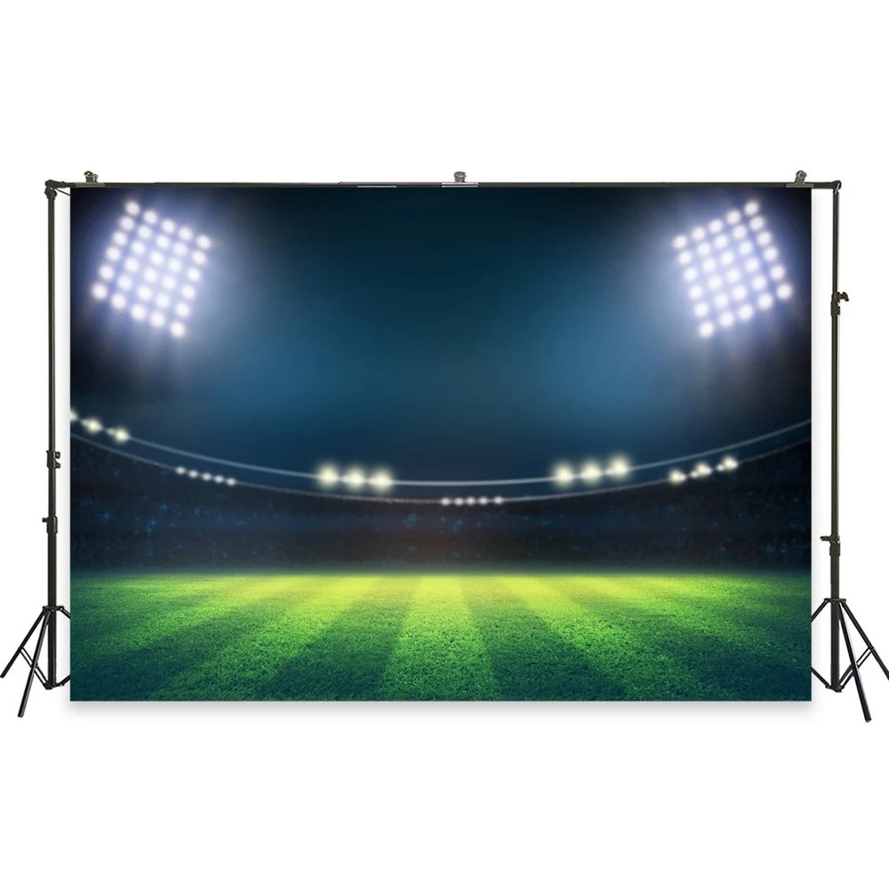 

HUAYI Photography Backdrops Birthday Party Baby Shower Decor Banner Photo Background Boys Football Game Stadium BackdropXT-6505