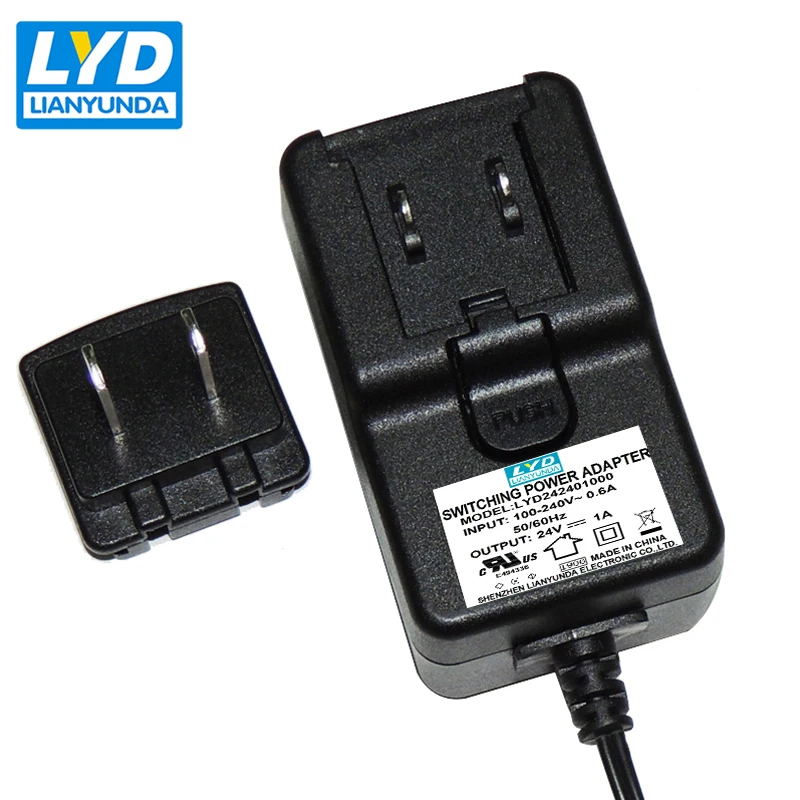 DC 24 V/1A 2 1*5 5*10 мм Поставка медицинского оборудования адаптер вставки стены 1 шт.