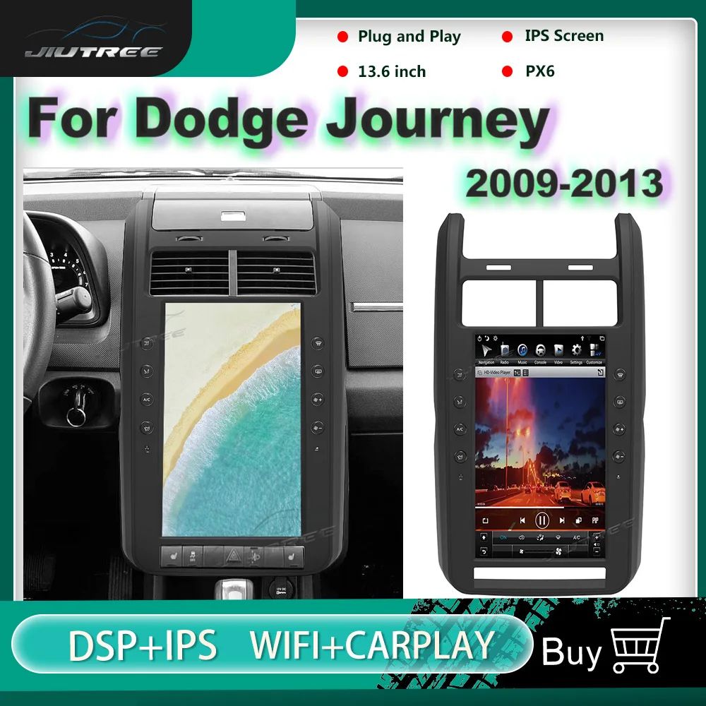 

Vertical Screen PX6 Android Car Radio For Dodge Journey 2009-2013 GPS Navigation Multimedia Player Auto Audio Stereo Reciver