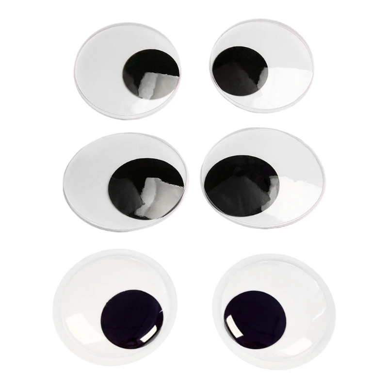 

Jumbo Self Adhesive Googly Wiggly Eyes 7.5/10/15.4cm for Toys Dolls DIY