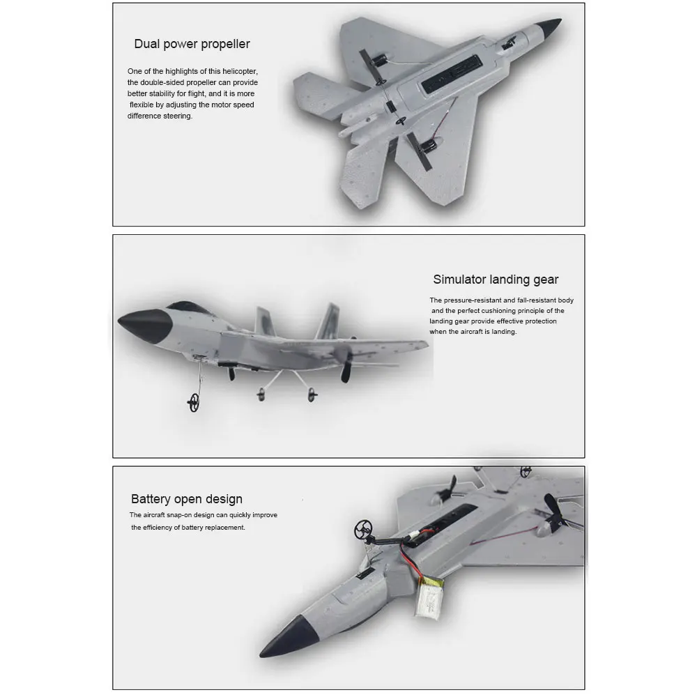 RC F22 Wingspan EPO длинный диапазон Wingspan EPO UAV серый планерный самолет 660 мм детский Декор самолет обучающая модель рождественские подарки