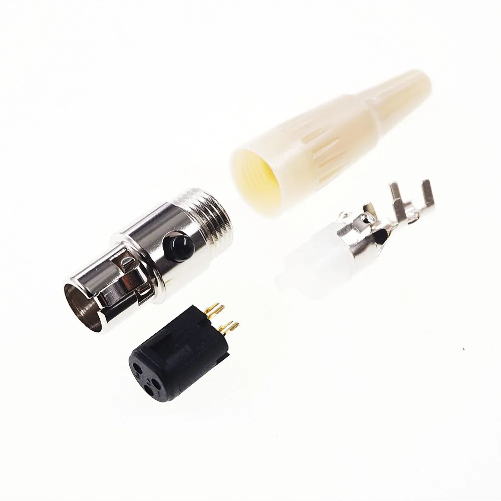 Hight End слоновой кости Mini XLR 3 Pin аудио кабель Разъем штекер Женский положения