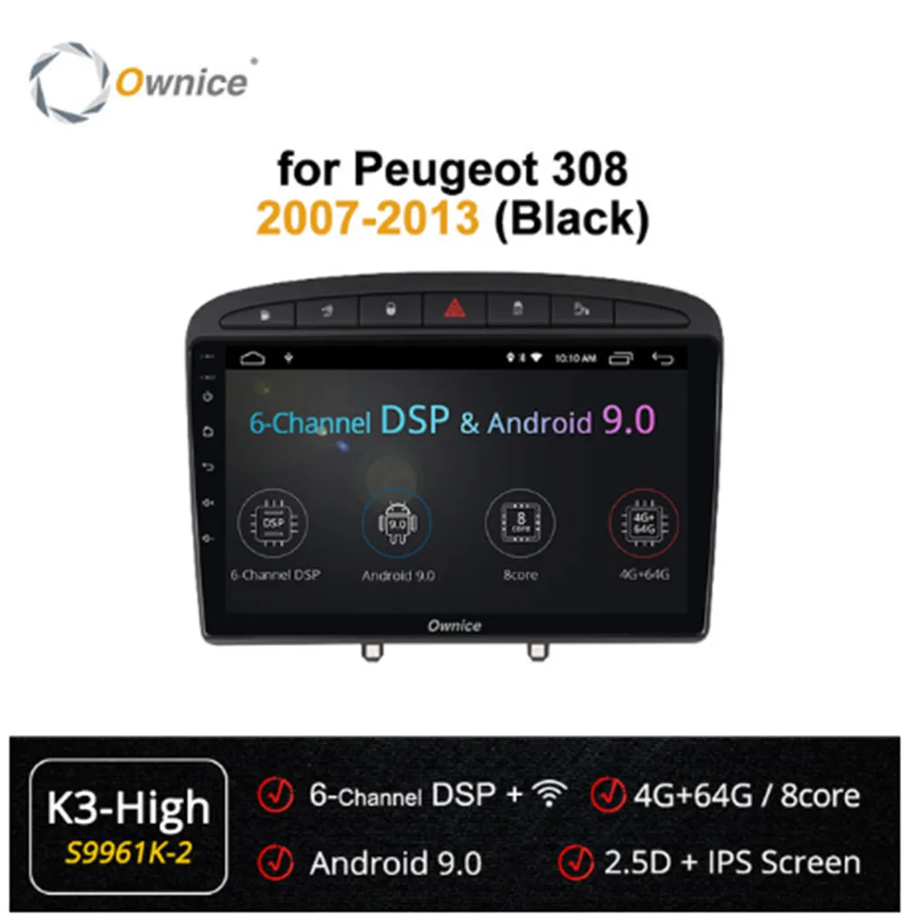 Ownice Android 9 0 8 ядерный автомобильный DVD плеер GPS навигатор для Peugeot 408 308 308SW 2008 2009 2010 2011