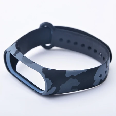 Mi band 3 4 ремешок Камуфляжный силиконовый универсальный ремешок для Xiaomi mi Band 4 3 band 4 Band 3 браслет с мультяшным принтом из ТПУ - Цвет: Camouflage Gray