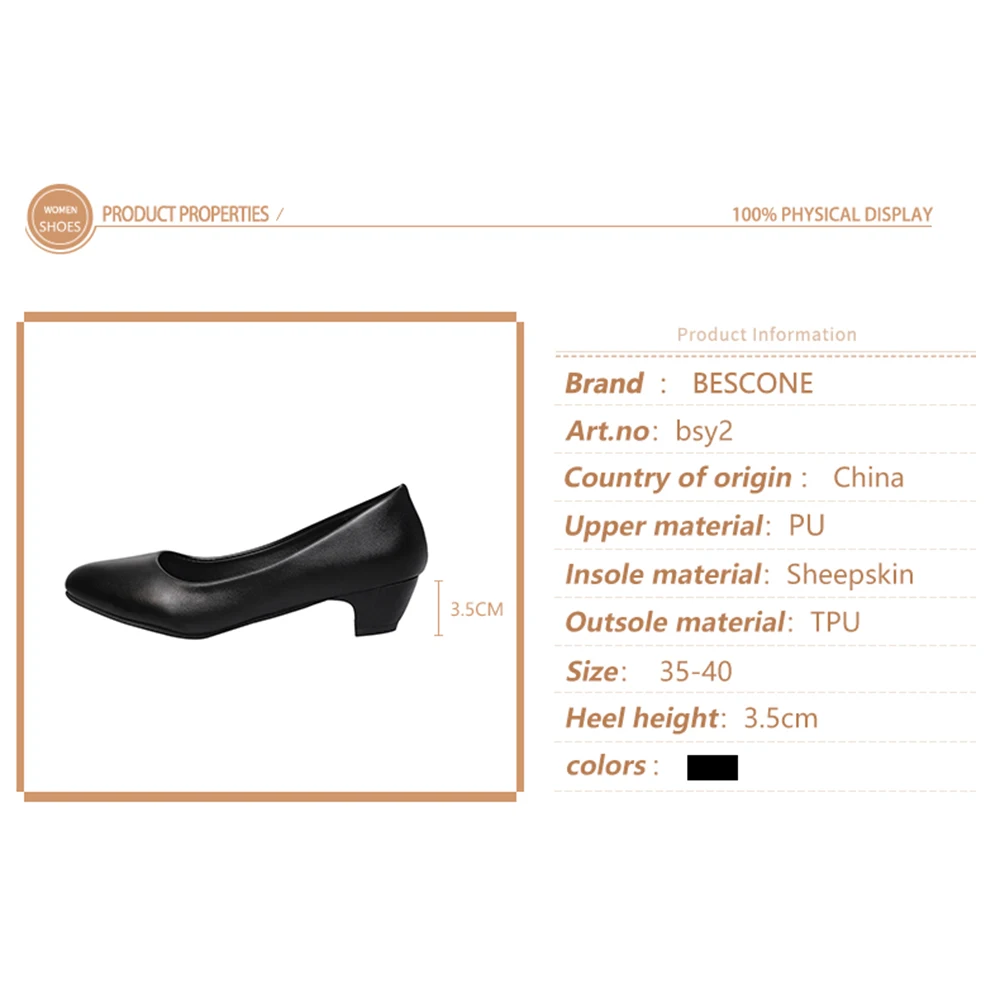 BESCONE/модные женские туфли лодочки ручной работы Повседневные на среднем каблуке