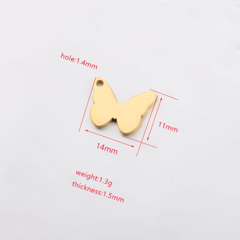 Semitree 5 шт. Новинка Нержавеющая Сталь животное Бабочка ожерелье Подвески Браслет