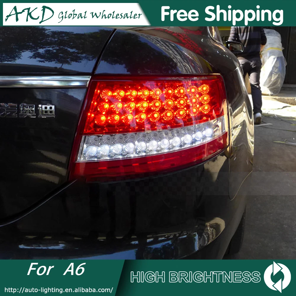 АКД автомобильный Стайлинг для AUDI A6 2005 2008 Задний светильник s светодиодный задний