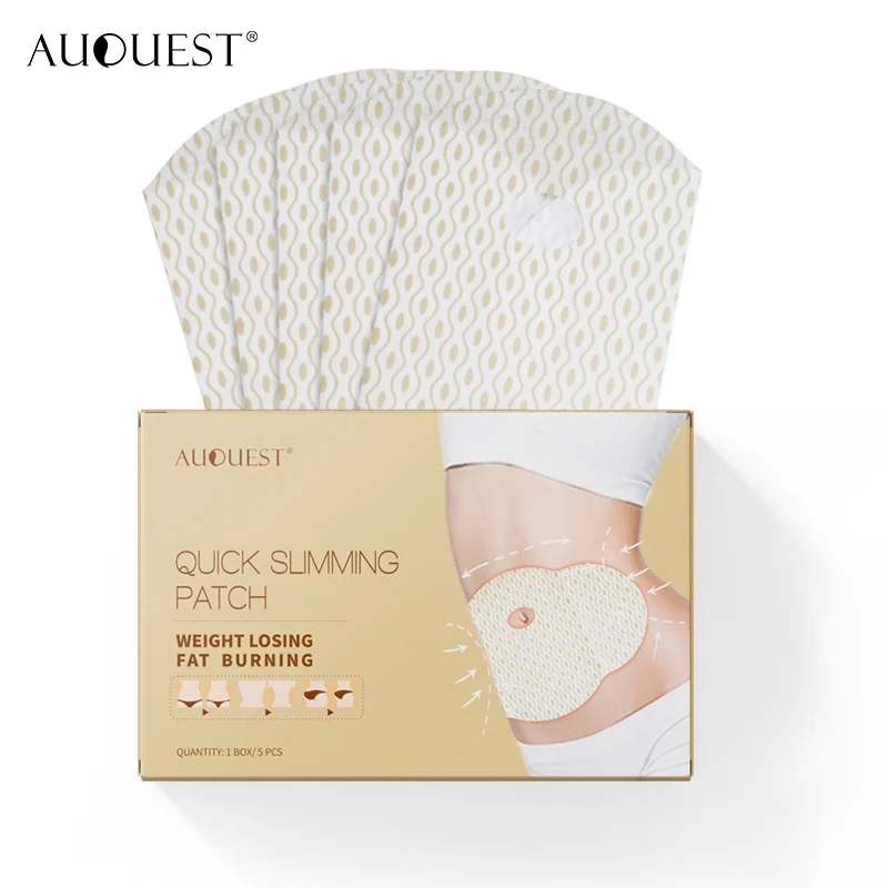 Пластырь для похудения AuQuest 5 шт. наклейка живота целлюлита жира талии пупка