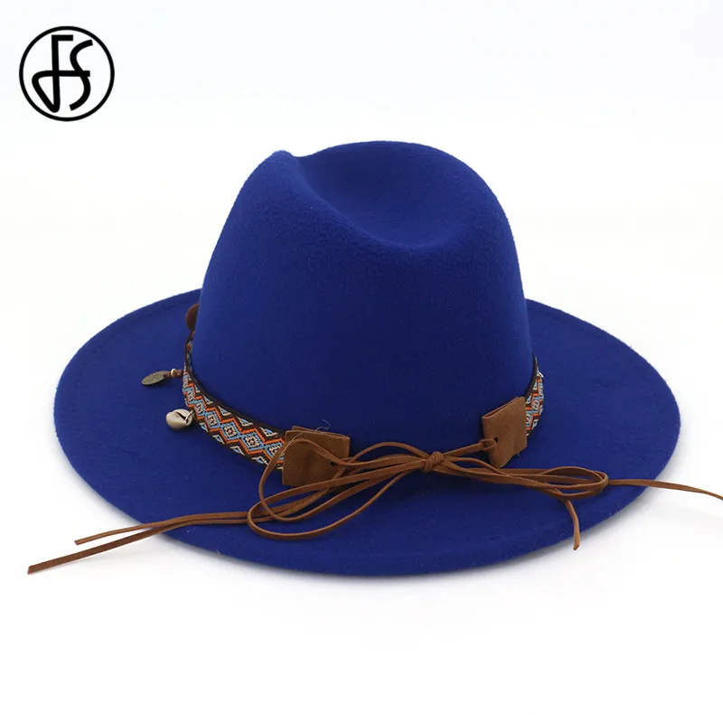 Женская винтажная шерстяная Панама сомбреро FS теплая шапка в национальном стиле