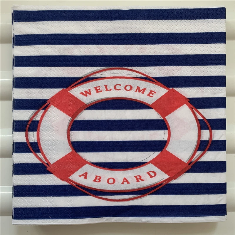 

Одноразовые салфетки для декупажа голубые 20 шт