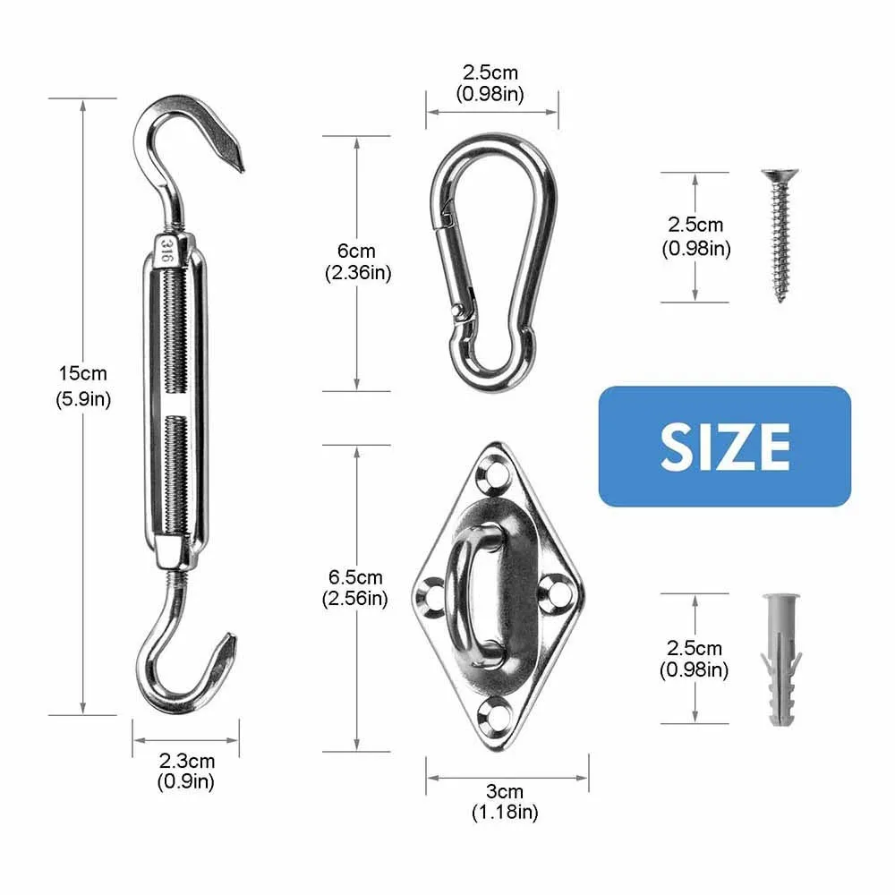 

5x5x5m Triangle Sun Shade Sail Waterproof Outdoor Garden Patio Party Sunscreen Awing Sun Canopy For Beach Camping Pool