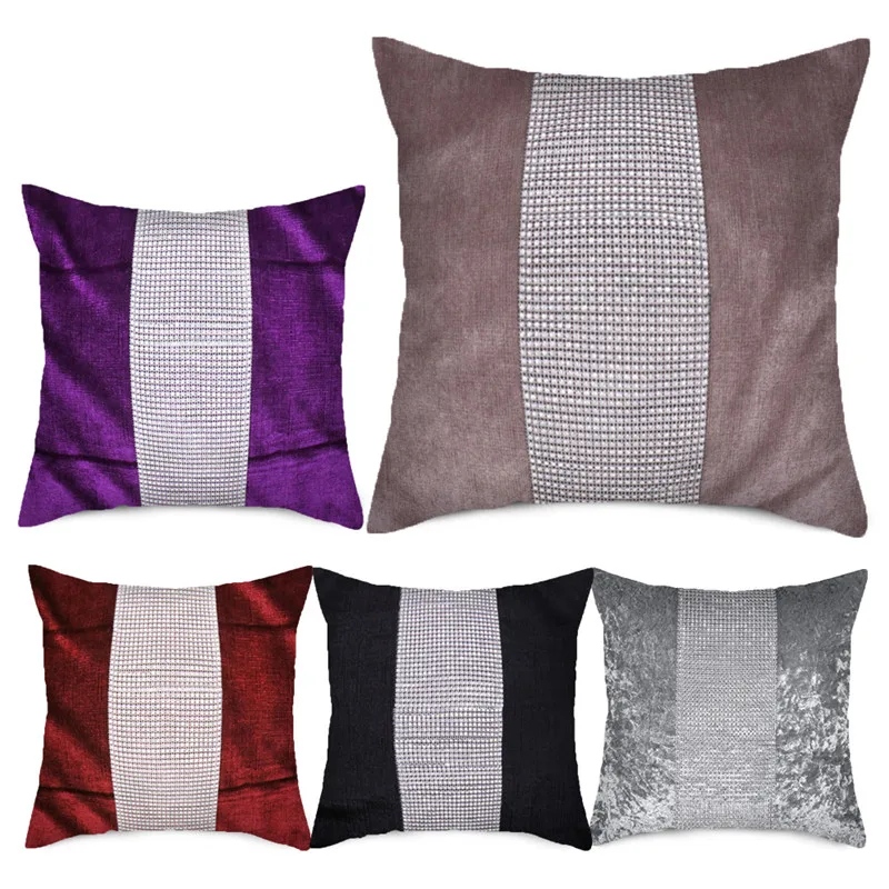 Плюшевая Мягкая Наволочка Fuwatacchi скандинавские Серебристые полосатые наволочки