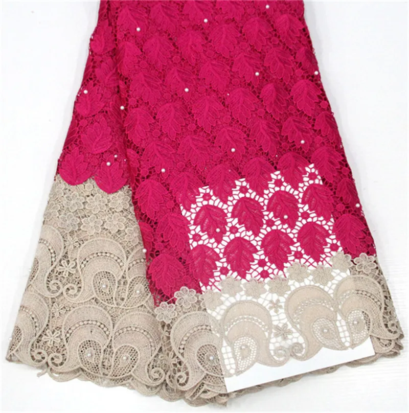 

New arrive Nigerian Wedding African Lace Fabric Royal Blue Tissue Guipure Cord Lace Fabric For Wedding Party