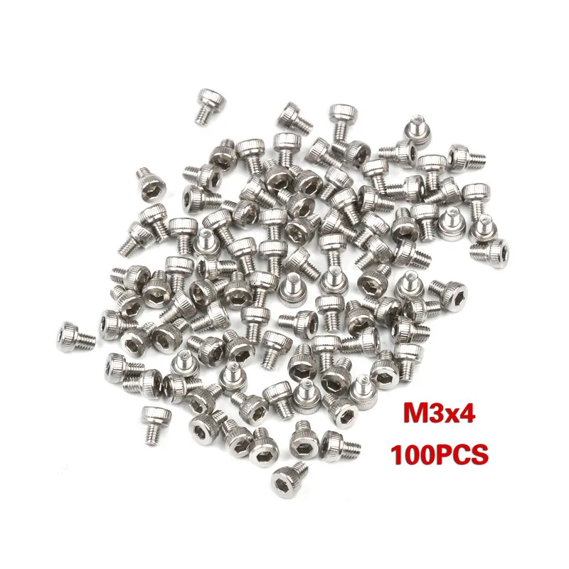 100 шт M3 * 4 30 мм 304 шестиугольник из нержавеющей стали головная крышка шестигранный