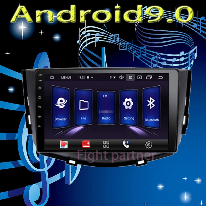 Автомагнитола на android 9 0 2.5D + IPS мультимедийный плеер для LIFAN X60 2012 2016 dvd gps