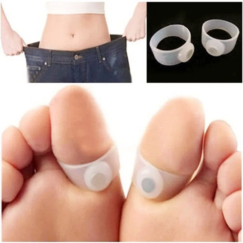 Magnetic Therapy Slimming Toe Rings Fast Lose Weight Burn Fat Reduce Fats Body Silicone Foot Massage Face Lift Devices |