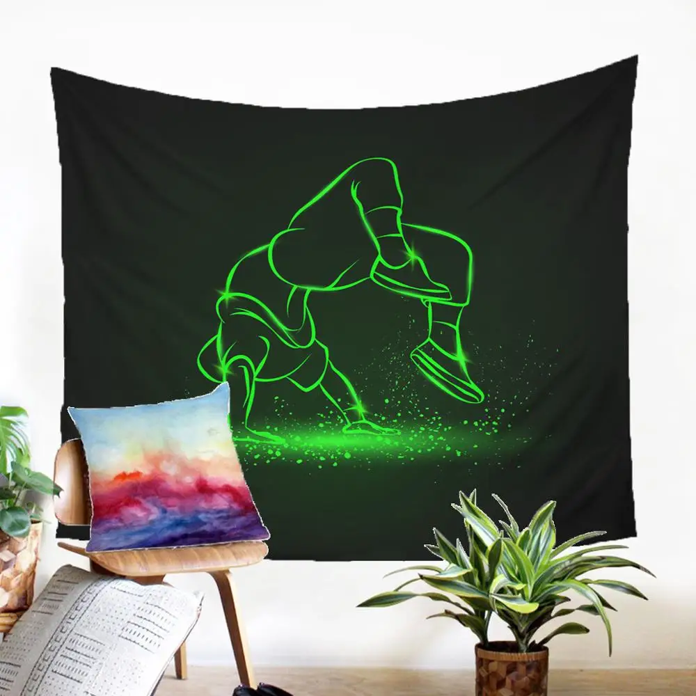 

Hippie Wall Hanging Cheap Wall Carpet Hip-Pop Motif Tapestry Individuali Decoration Colourful Macrame Panel