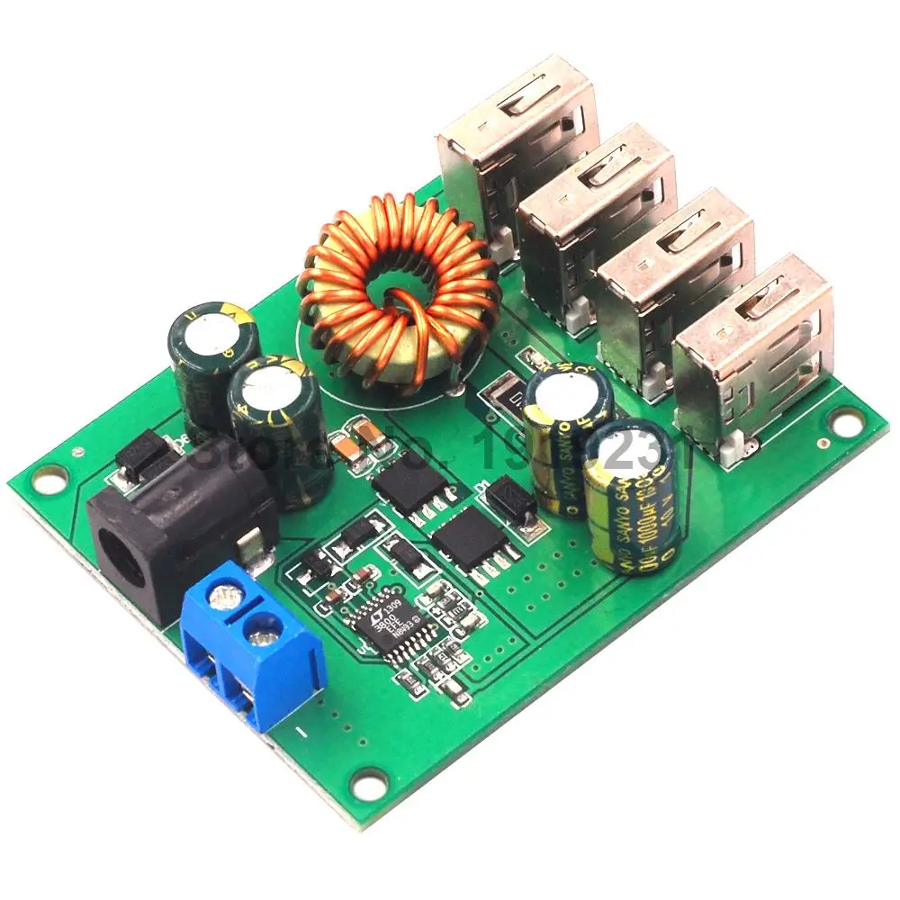 DC-DC понижающий модуль с широким напряжением 5 В/5 А высокомощный автомобильный