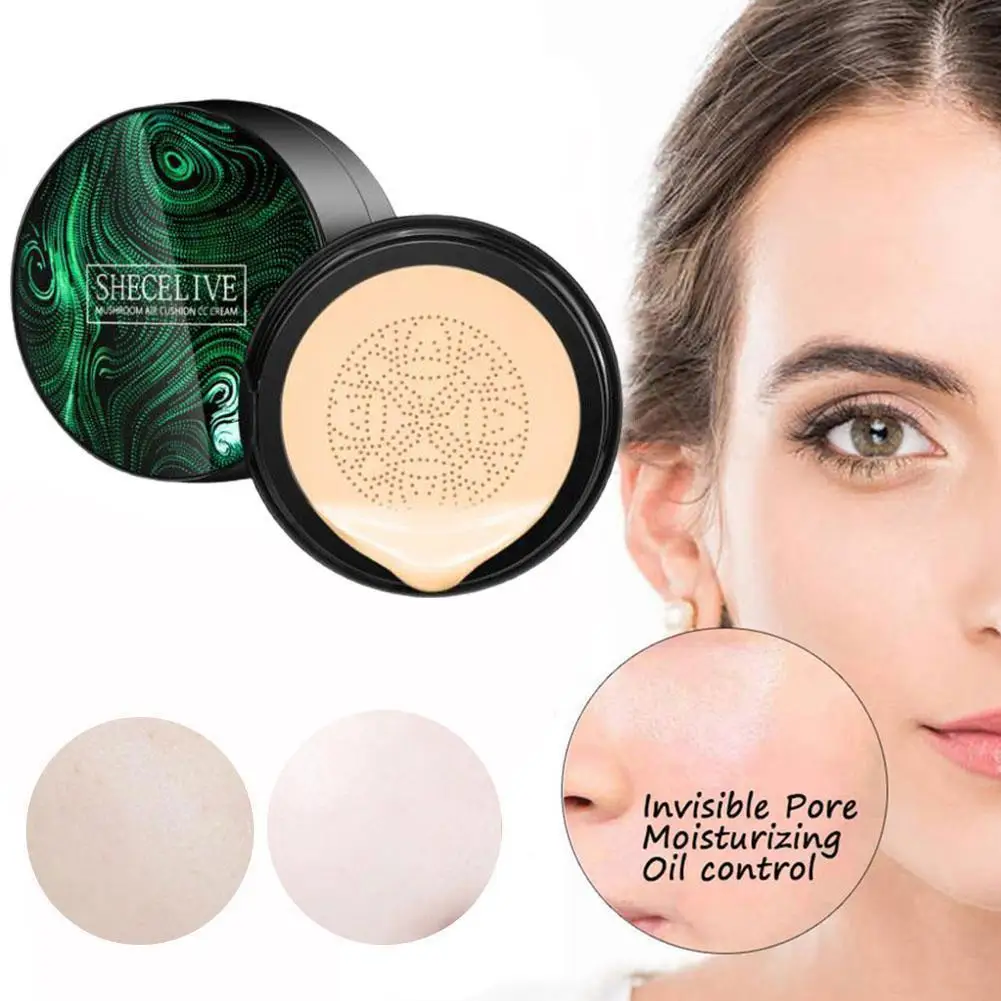 

BB Air Cushion Foundation Mushroom Head CC Cream Concealer Whitening Makeup Up Moisturizing Foundation Natural Brightening