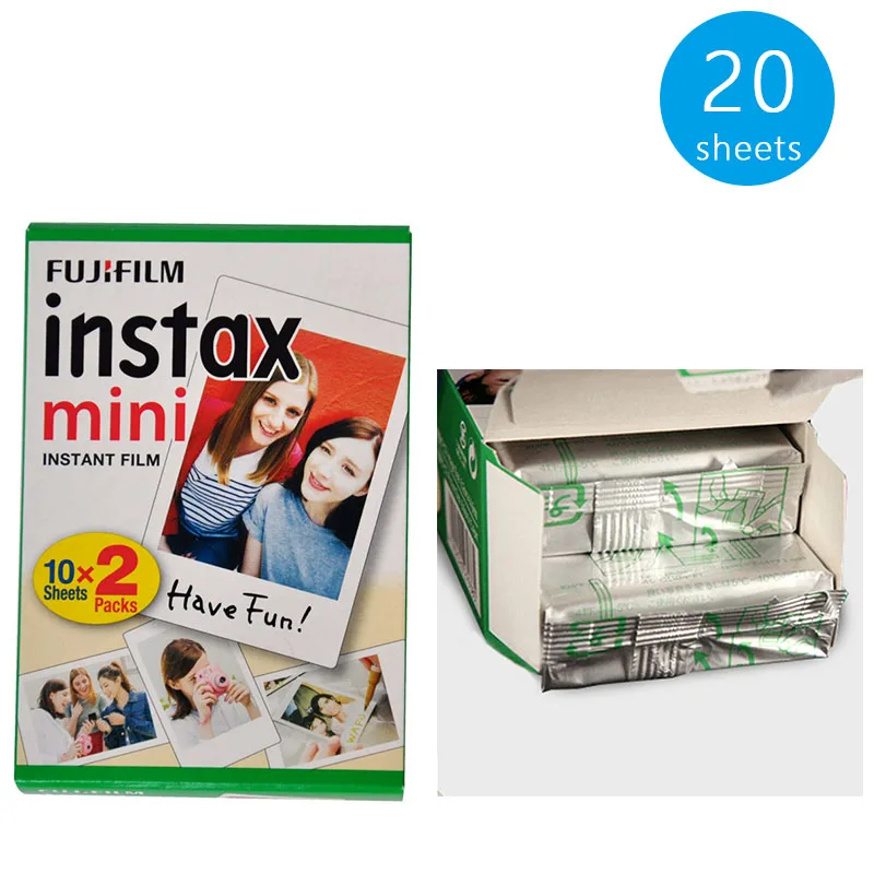 Белая пленка Fujifilm Instax Mini 9 лист 10 20 для мгновенной фотокамеры Polaroid FUJI 25 7C