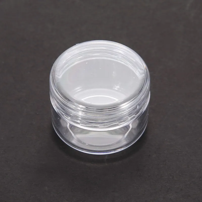 

Round Clear Plastic Jars Pot Empty Face l ip Balm Travel Powder Mini Sample Container Box 10pcs