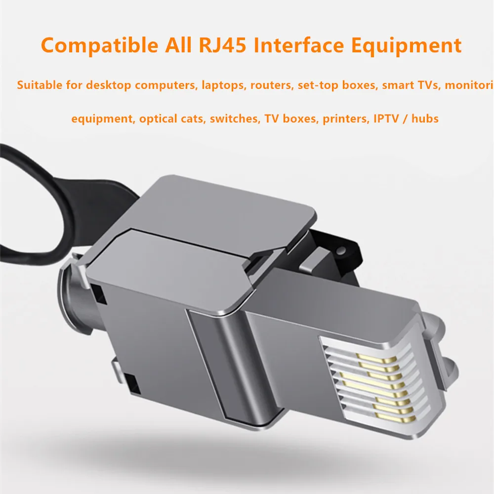 Соединитель RJ45 10 шт. соединитель Cat6 Cat6A Cat7 Cat8 для интернет-сетевых кабелей медный