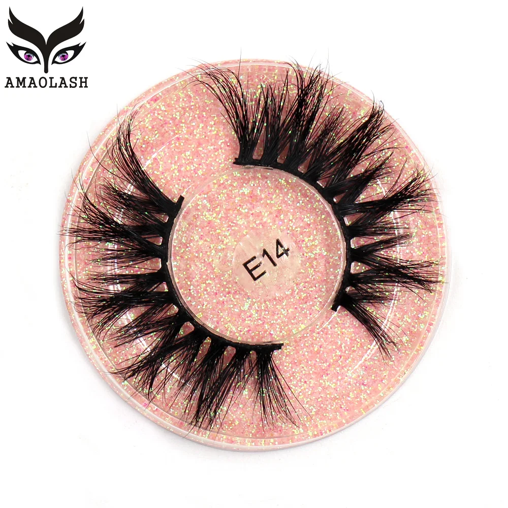 AMAOLASH Eyelashes 3D False Eyelash Volume Cruelty free Long Lasting popular Mink Lashes Fluffy Dramatic Eyelashes Extension E14