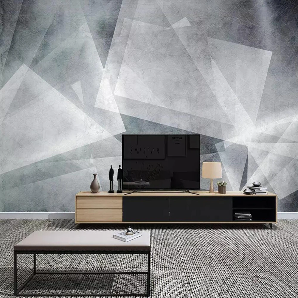 Milofi custom 3D wallpaper mural Nordic abstract geometric lines background wall living room bedroom decoration painting wallpap |