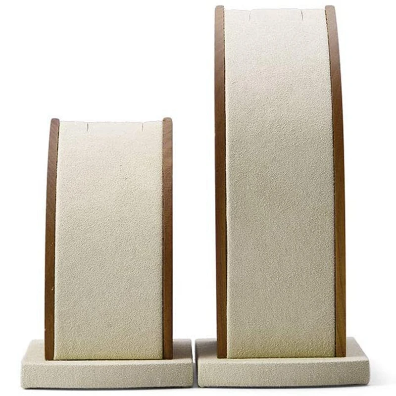 

1 Set of Necklace Pendant Display Stand Jewelry Display Stand Solid Wood Base
