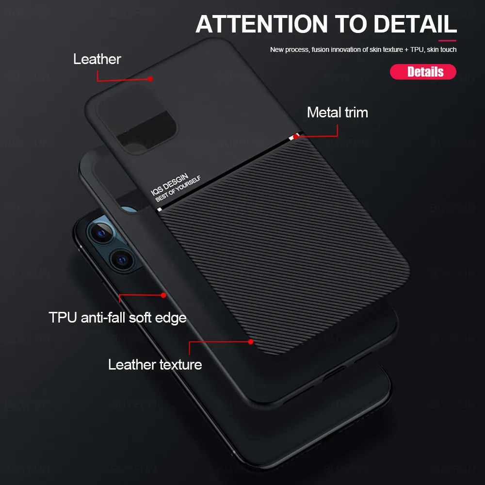 

for iphone 12 case leather texture car magnetic holder phone cover for iphone12 mini i phone 12 pro max silicon shockproof coque