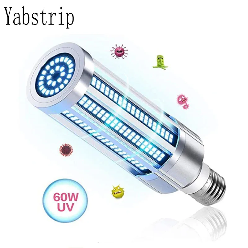 Новый СВЕТОДИОДНЫЙ УФ светильник E27 60 Вт лампа для дезинфекции ультрафиолетовые