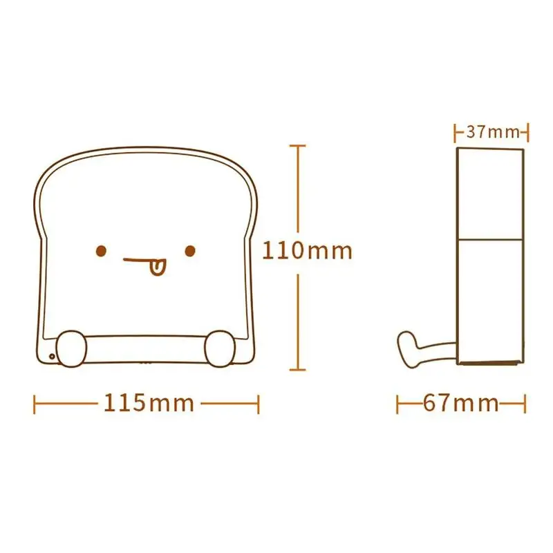 

Cartoon Cute Mini Nightlight Mobile Phone Stand Nightlight Cartoon Light Cute Night Mini Lamp Home Toast N9O3