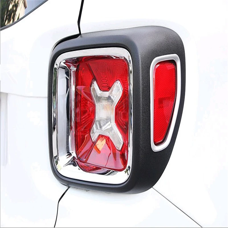 

WELKINRY car auto cover For Jeep Renegade 2014 2015 2016 2017 2018 ABS chrome rear tail lamp light trim