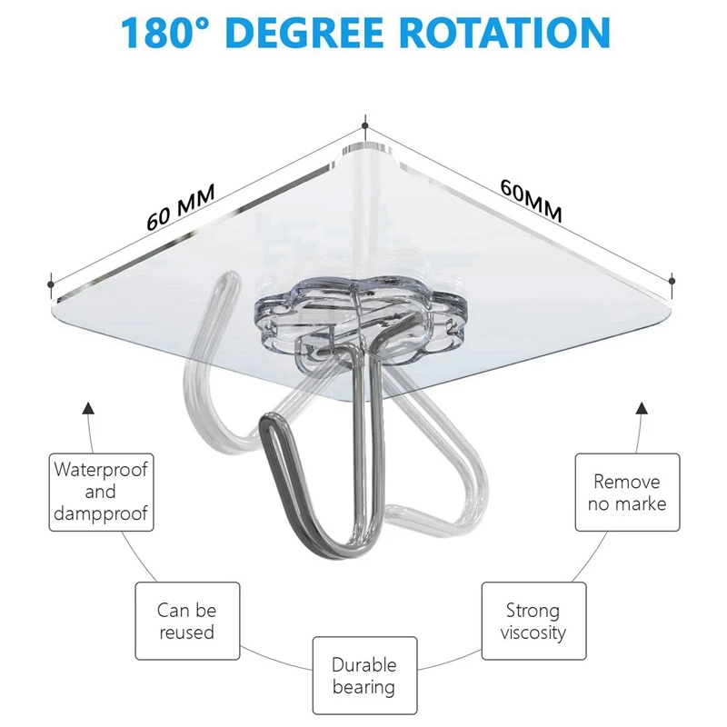 Акция! 20 шт. водонепроницаемый самоклеящийся настенный крючок и 1 держатель для