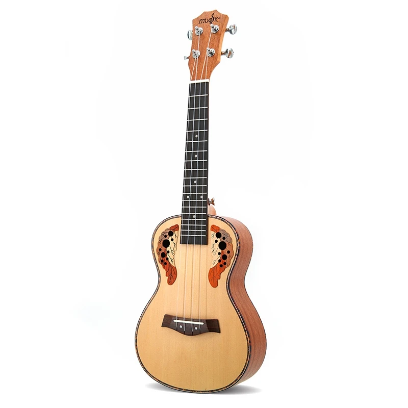 Ukulele 23 Inch Concert 4 String Hawaiian Guitar Ingman Spruce Panel Grape Hole | Спорт и развлечения