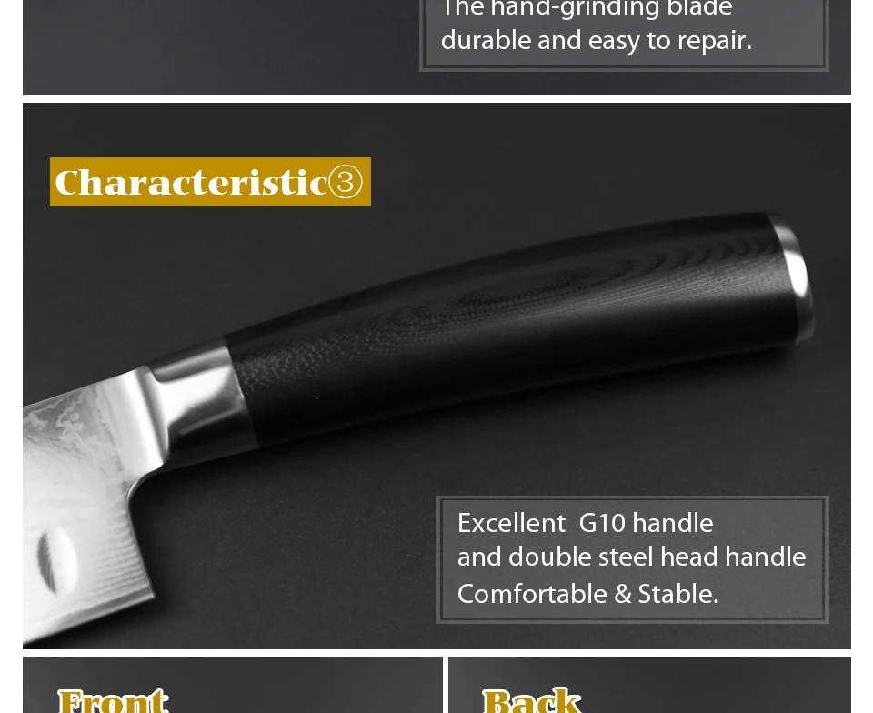 XINZUO " нож Santoku vg10 Дамасские японские кухонные ножи из нержавеющей стали профессиональный нож шеф-повара инструменты для приготовления G10 Ручка