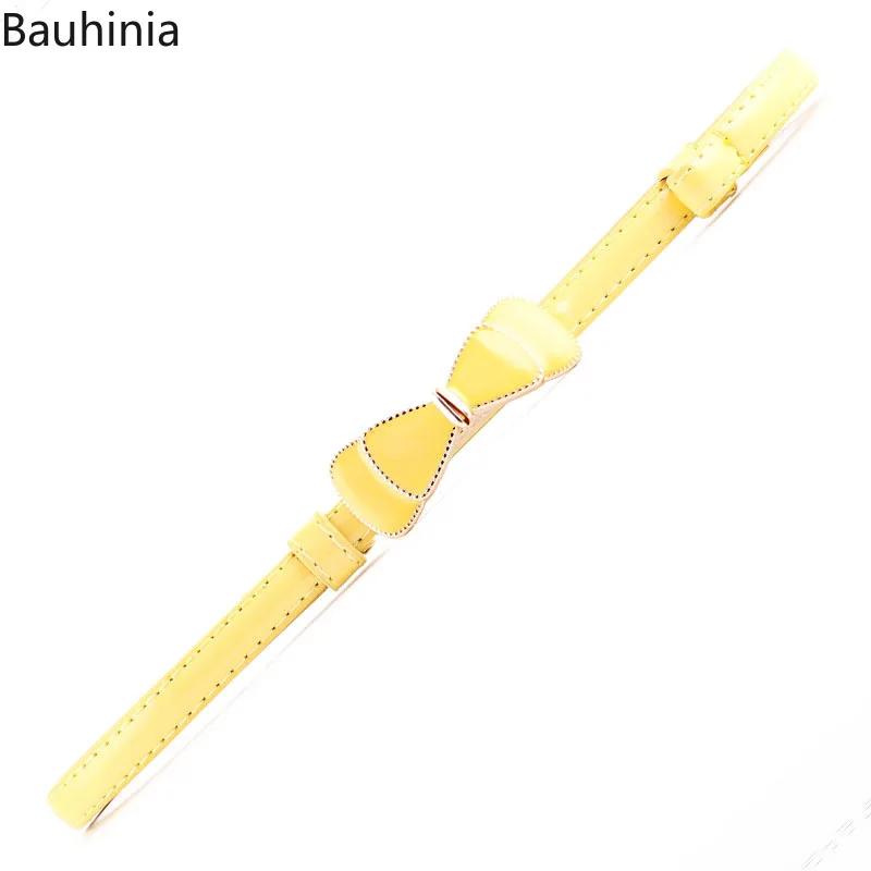 

New Women Faux Leather Belts Candy Color Thin Skinny Waistband Adjustable Belt Simple Solid Color Fashion Thin Belt Female