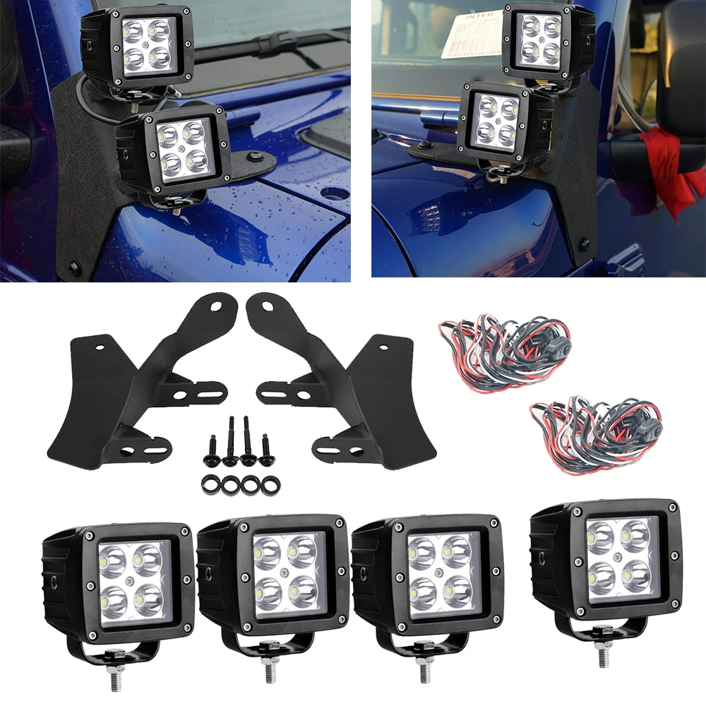 Пара A Pillar двойной светодиодный кубический светильник монтажные кронштейны