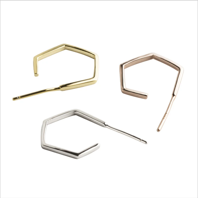 

Korean stud earrings for women,s925 pure silver earring earlobe piercing studs needle earring fine jewelry lady girl gifts