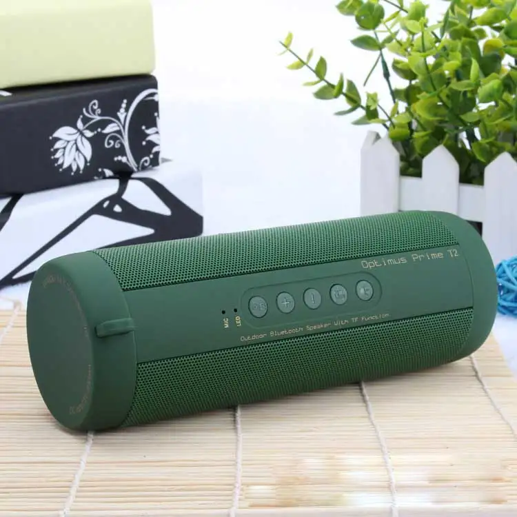 T2 Green T2 беспроводной Bluetooth динамик водонепроницаемый портативный открытый мини Колонка коробка динамик Поддержка TF карты стерео HiFi динамик s - Цвет: T2 Green