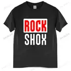 Футболка мужская с логотипом рок-Шокс, брендовая тенниска для горных велосипедов, майка европейских размеров, лето