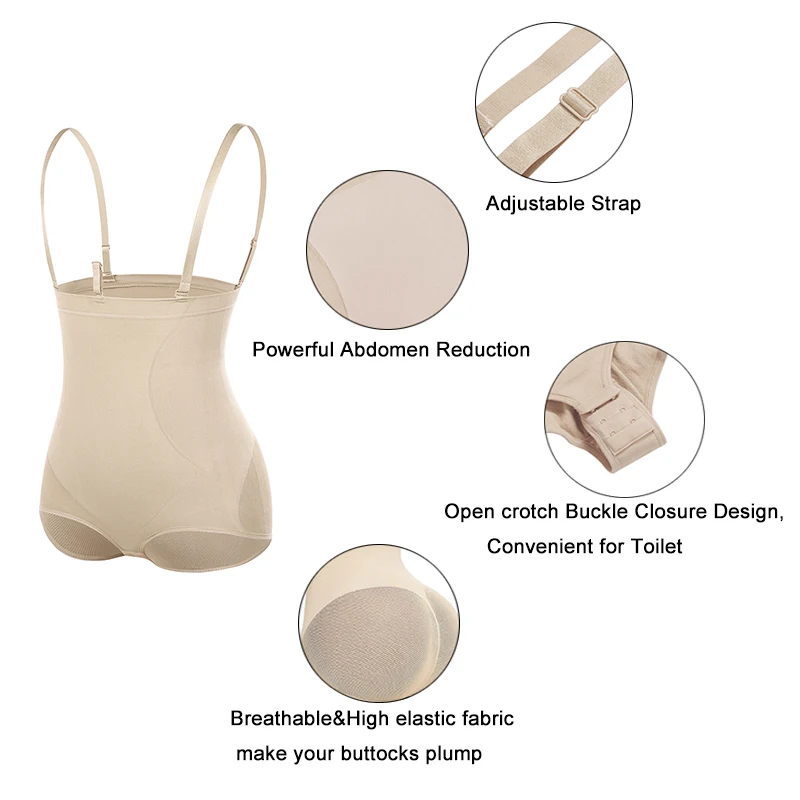 MASS21 Women Sexy Slimming Butt Lifter Open Crotch Bodysuit Tummy Control Panties High Waist Seamless Underpanties Body Shaper | Женская