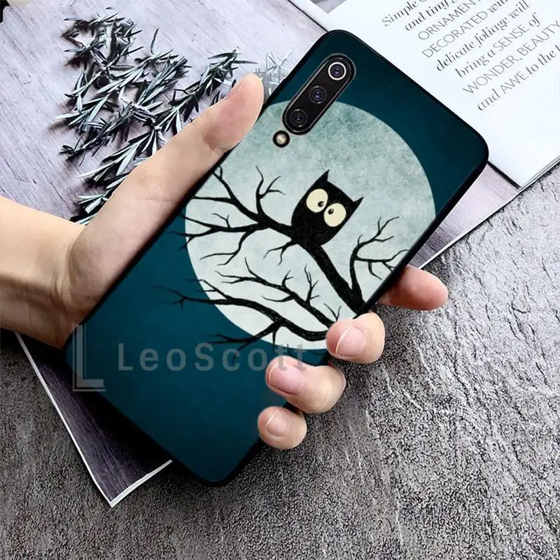 

Cute Owl animal painting Phone Case For Xiaomi Mi A1 A2 5 6 6PLUS 8 9 SE Lite MIX 2 2S MAX 2 3 Pocophone F1 cover funda coque