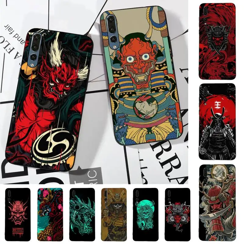 

TOPLBPCS Japanese samurai Phone Case for huawei P 6 7 8 9 10 20 30 40 pro plus lite p9 lite 2016